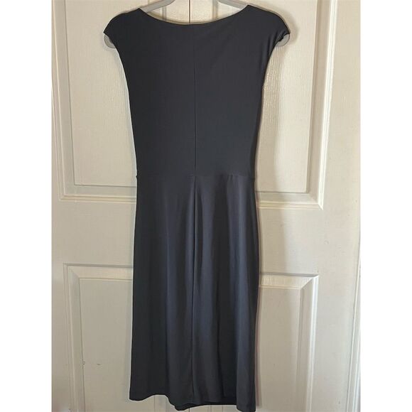 Ralph Lauren Women's Size 6 Gray Twist-Front Elegant Midi Dress Office Church - Picture 6 of 6